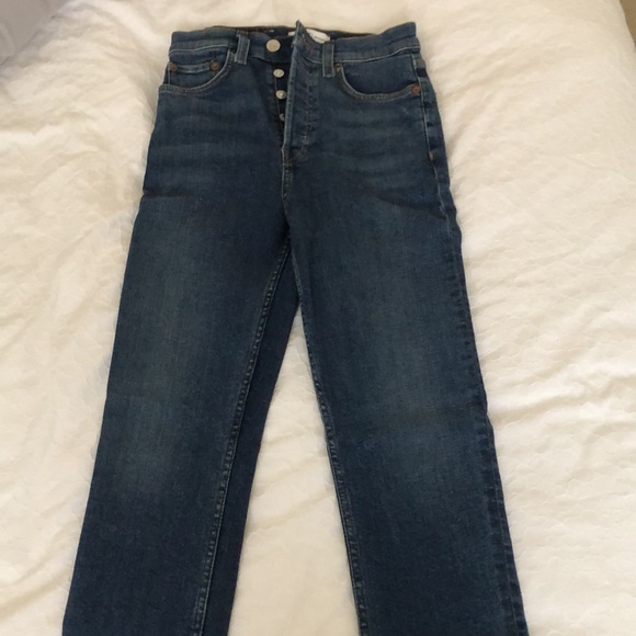 RE/DONE Ultra HighRise Ankle Crop, 26 Medium Fade - Picture 6 of 7